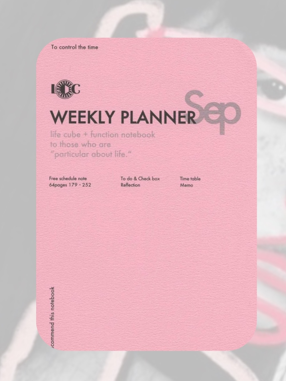 NWT🎉 Luddite Pastel Pink Soft Cover Undated Weekly Planner Notebook